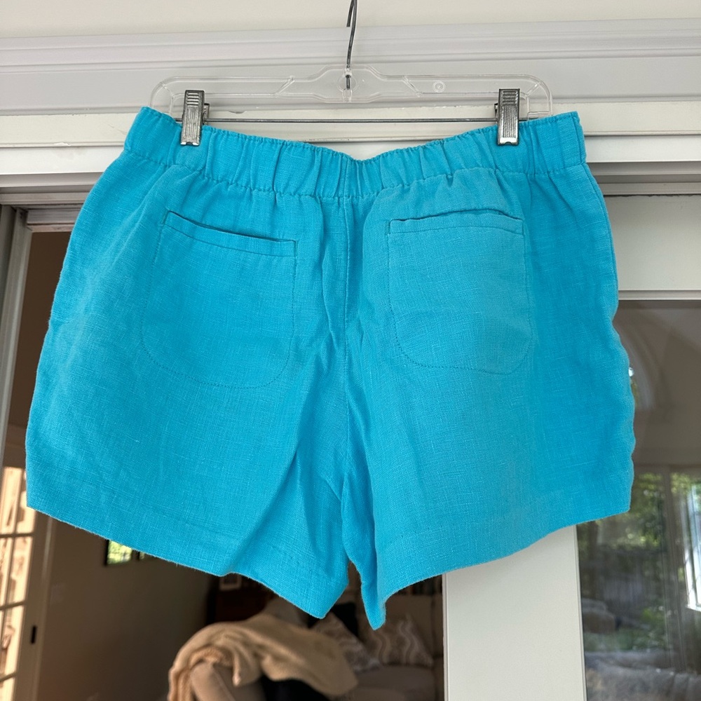 Lilly Pulitzer lilo linen pull on elastic waist shorts size M